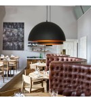 Pendant lamps - Abruzzo Retro Loft Pendant Lamp Black Gold 40cm E27 Geo 2 ABR-LGEO - product 7