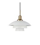 Pendant lamps - Abruzzo Modern Pendant Lamp 30cm White with Glass Grami ABR-GRAMI - product 1