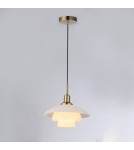Pendant lamps - Abruzzo Modern Pendant Lamp 30cm White with Glass Grami ABR-GRAMI - product 3