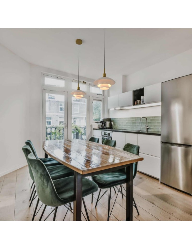 Pendant lamps - Abruzzo Modern Pendant Lamp 30cm White with Glass Grami ABR-GRAMI - product kolory-swiatla.pl 5