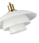 Pendant lamps - Abruzzo Modern Pendant Lamp 30cm White with Glass Grami ABR-GRAMI - product 6