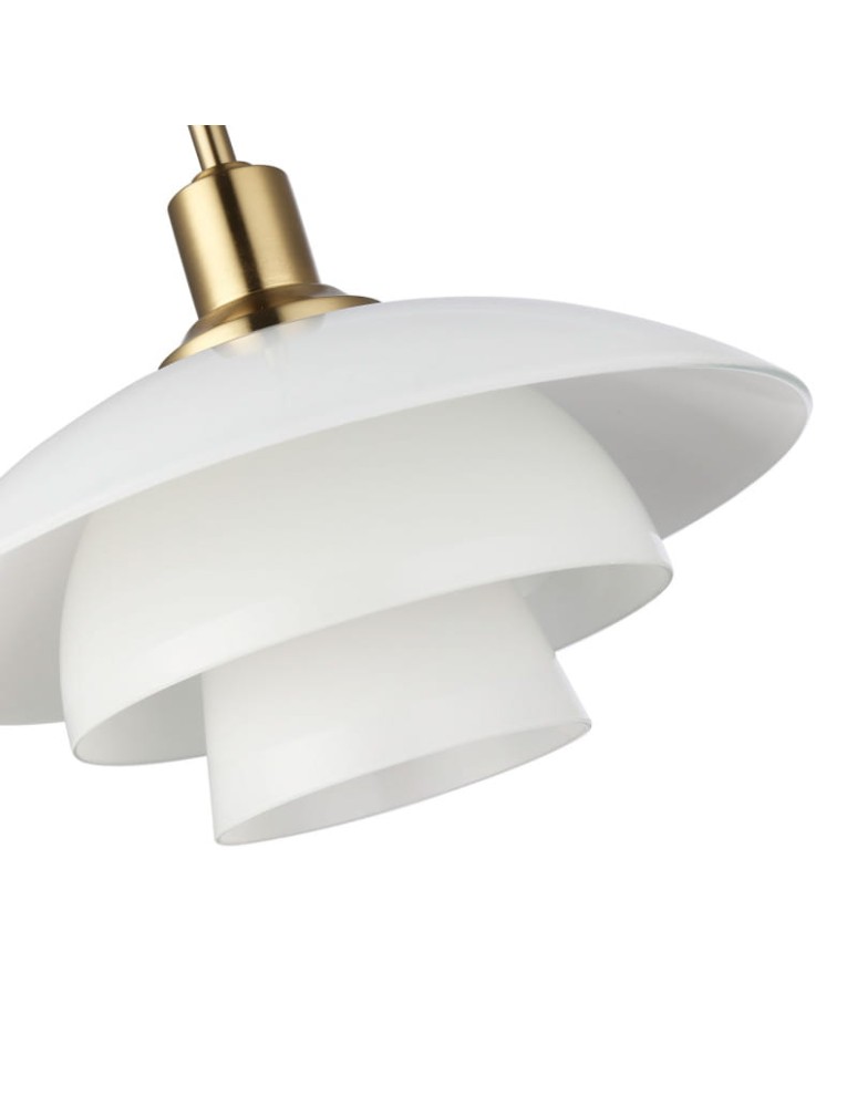 Pendant lamps - Abruzzo Modern Pendant Lamp 30cm White with Glass Grami ABR-GRAMI - product kolory-swiatla.pl 6