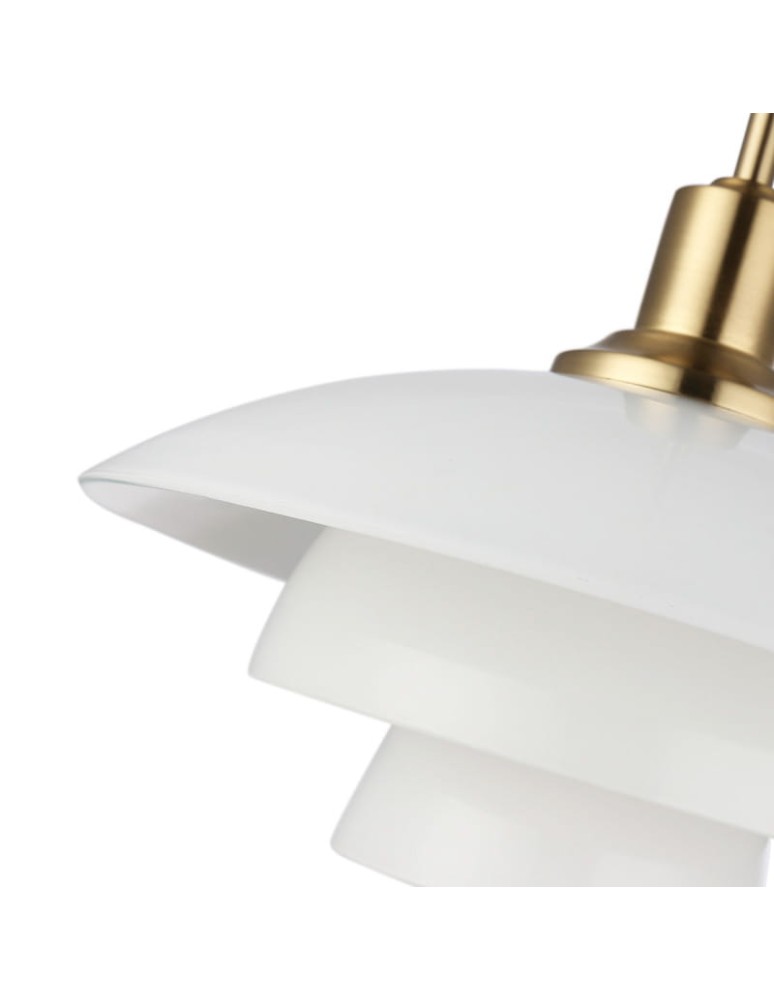 Pendant lamps - Abruzzo Modern Pendant Lamp 30cm White with Glass Grami ABR-GRAMI - product kolory-swiatla.pl 8