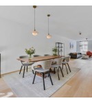 Abruzzo Nowoczesna Lampa Wisząca 30cm Biała ze Szkła Grami ABR-GRAMI