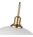 Abruzzo Nowoczesna Lampa Wisząca 30cm Biała ze Szkła Grami ABR-GRAMI