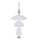Pendant lamps - Abruzzo Modern Pendant Lamp 30cm White with Glass Grami ABR-GRAMI - product 13