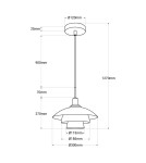 Abruzzo Nowoczesna Lampa Wisząca 30cm Biała ze Szkła Grami ABR-GRAMI