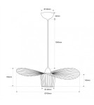 Abruzzo Nowoczesna Lampa Wisząca 70cm Kapelusz Petti ABR-PETTI-70