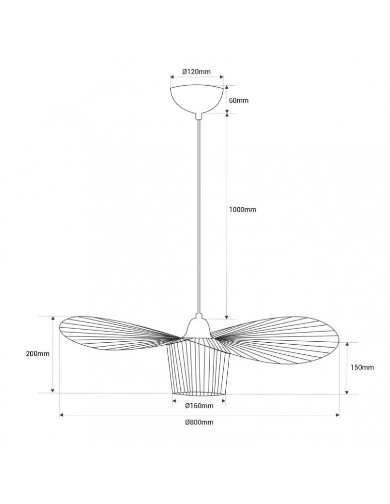 Pendant lamps - Abruzzo Modern 80cm Petti Hat Pendant Lamp ABR-PETTI-80 - product kolory-swiatla.pl 15