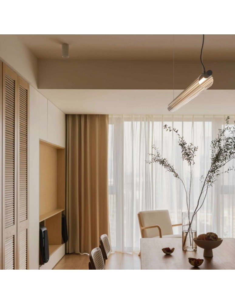 Pendant lamps - Abruzzo Pendant Glass linear lamp 28W 2700K Japanese ABR-LWJ-15W. - product kolory-swiatla.pl 3