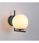 Wall lamps - Abruzzo Wall lamp Black Milk Ball Riccardo E14 ABR-KMR-B - product 2
