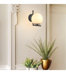 Wall lamps - Abruzzo Wall lamp Black Milk Ball Riccardo E14 ABR-KMR-B - product 4
