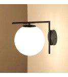 Wall lamps - Abruzzo Wall lamp Black Milk Ball Riccardo E14 ABR-KMR-B - product 5
