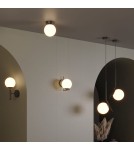 Wall lamps - Abruzzo Wall lamp Black Milk Ball Riccardo E14 ABR-KMR-B - product 6