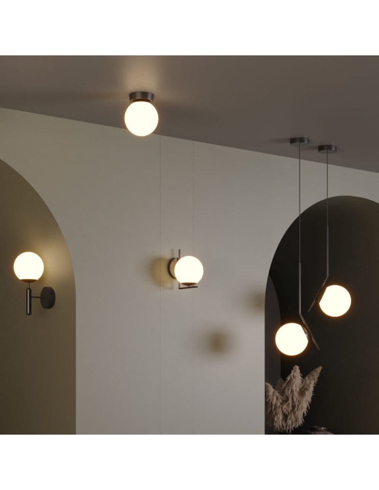 Wall lamps - Abruzzo Wall lamp Black Milk Ball Riccardo E14 ABR-KMR-B - product kolory-swiatla.pl 6