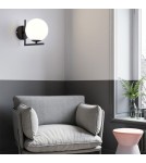 Wall lamps - Abruzzo Wall lamp Black Milk Ball Riccardo E14 ABR-KMR-B - product 7