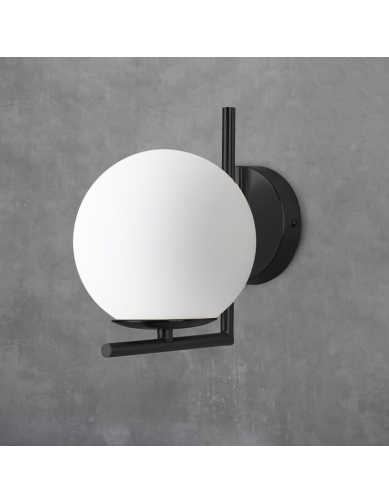 Wall lamps - Abruzzo Wall lamp Black Milk Ball Riccardo E14 ABR-KMR-B - product kolory-swiatla.pl 8