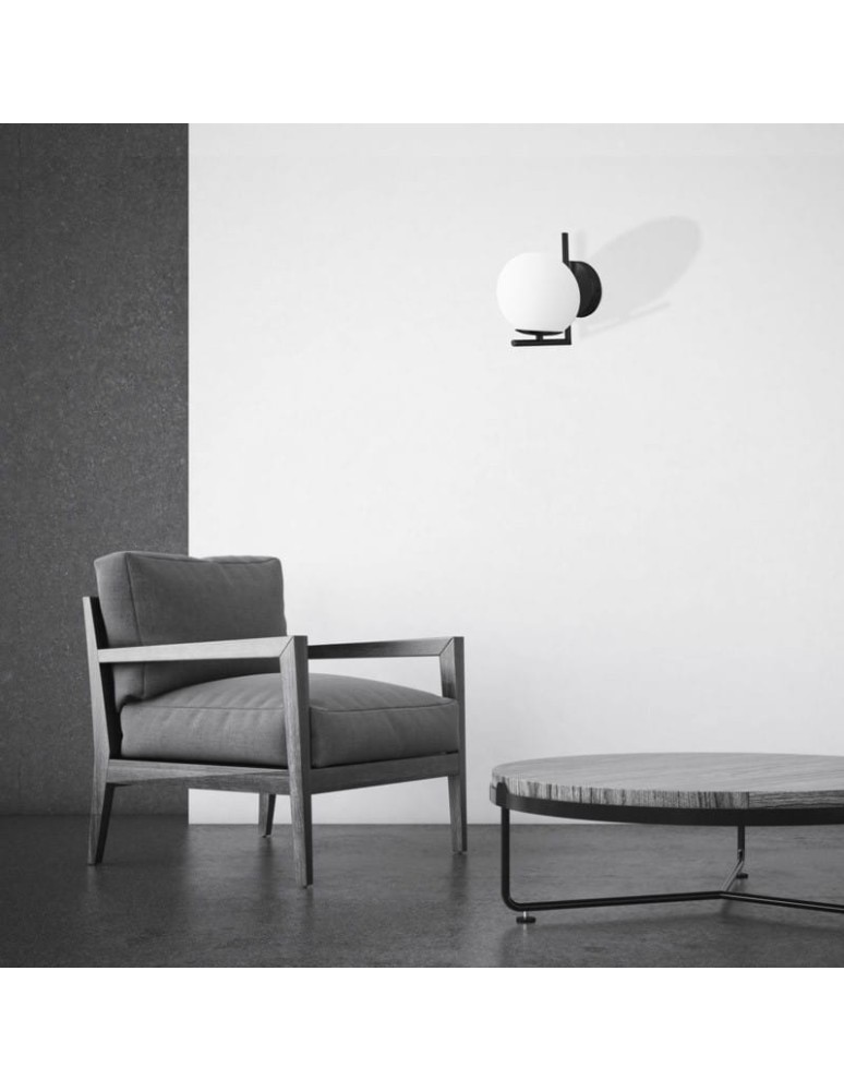 Wall lamps - Abruzzo Wall lamp Black Milk Ball Riccardo E14 ABR-KMR-B - product kolory-swiatla.pl 9