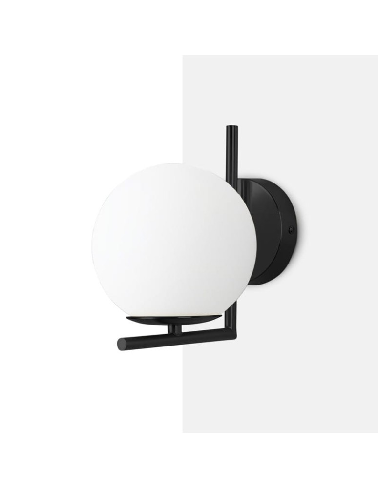 Wall lamps - Abruzzo Wall lamp Black Milk Ball Riccardo E14 ABR-KMR-B - product kolory-swiatla.pl 10