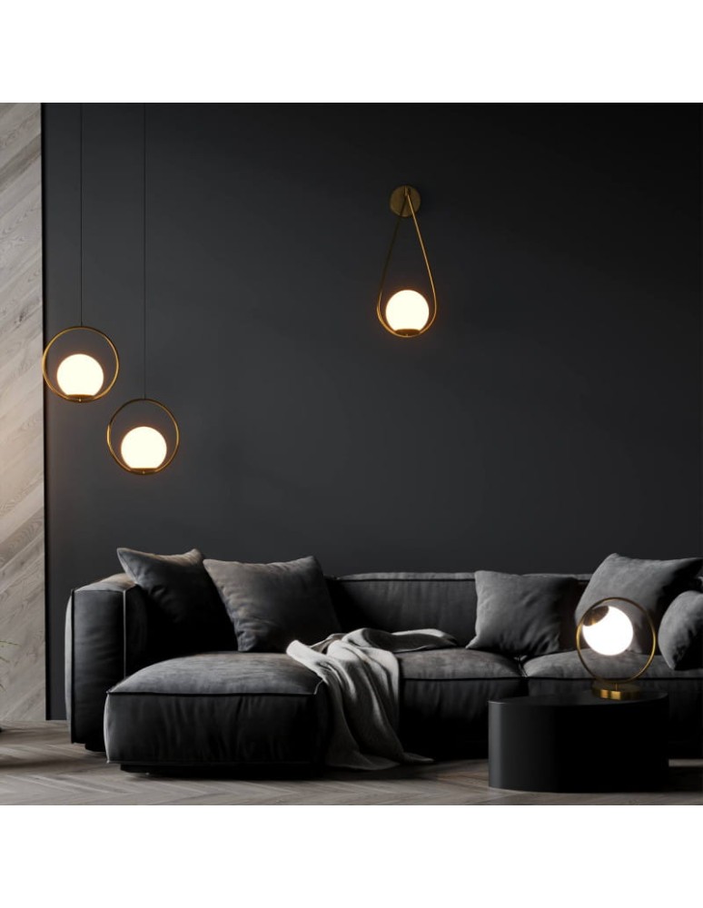 Wall lamps - Abruzzo Wall lamp Gold Milk Ball E14 45 cm Alice ABR-KMA-B - product kolory-swiatla.pl 7