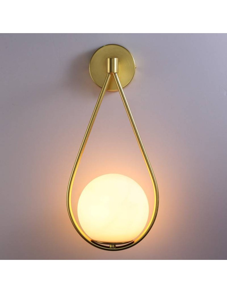 Abruzzo Kinkiet Złoty Kula Mleczna E14 45 cm Alice ABR-KMA-B