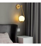 Abruzzo Kinkiet Złoty Kula Mleczna E14 45 cm Alice ABR-KMA-B