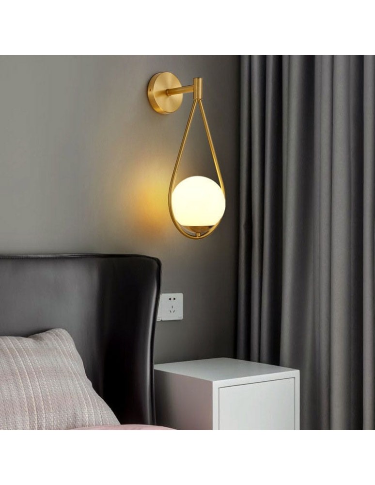 Wall lamps - Abruzzo Wall lamp Gold Milk Ball E14 45 cm Alice ABR-KMA-B - product kolory-swiatla.pl 10