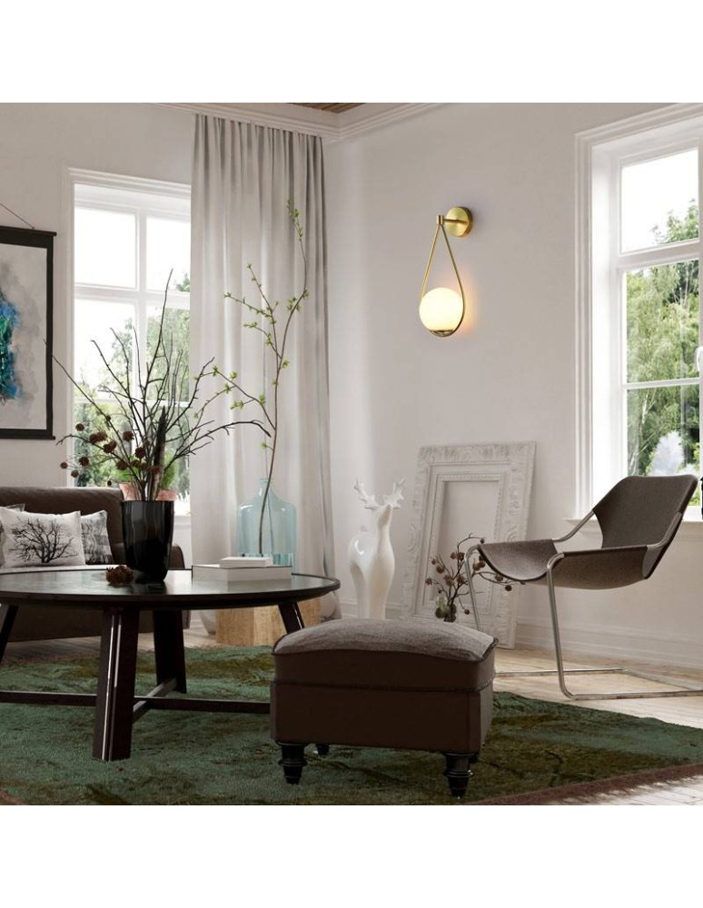 Wall lamps - Abruzzo Wall lamp Gold Milk Ball E14 45 cm Alice ABR-KMA-B - product kolory-swiatla.pl 12