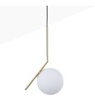 Pendant lamps - Abruzzo Gold Milk Ball Pendant Lamp E14 Toscana ABR-KMT-B - product 1
