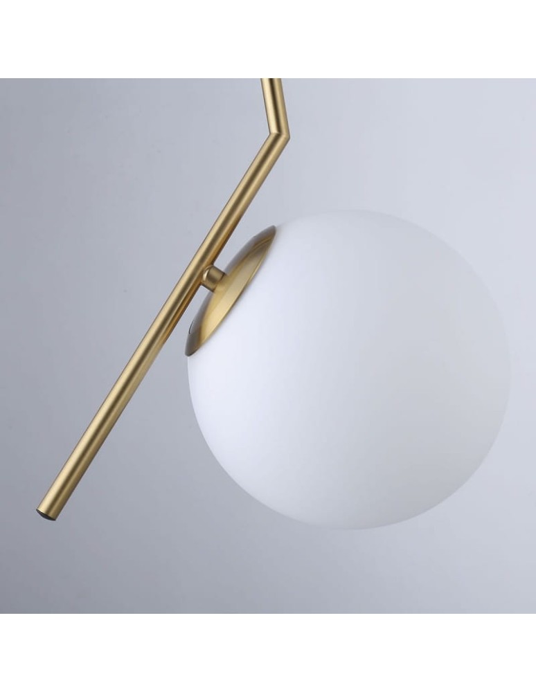 Abruzzo Lampa Wisząca Złota Kula Mleczna  E14 Toscana ABR-KMT-B