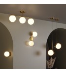 Pendant lamps - Abruzzo Gold Milk Ball Pendant Lamp E14 Toscana ABR-KMT-B - product 6
