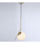 Abruzzo Lampa Wisząca Złota Kula Mleczna  E14 Toscana ABR-KMT-B