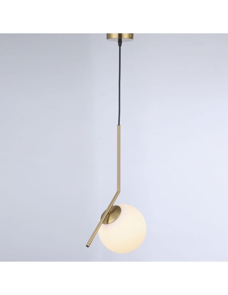 Abruzzo Lampa Wisząca Złota Kula Mleczna  E14 Toscana ABR-KMT-B