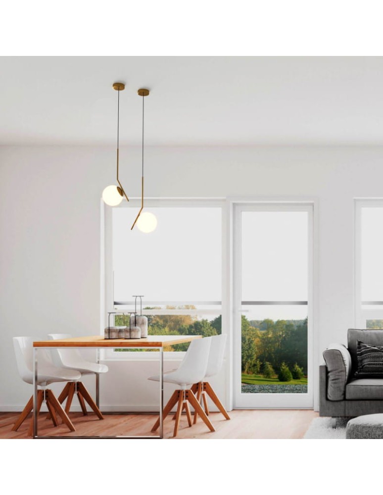 Abruzzo Lampa Wisząca Złota Kula Mleczna  E14 Toscana ABR-KMT-B