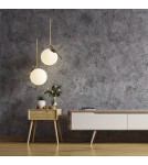 Abruzzo Lampa Wisząca Złota Kula Mleczna  E14 Toscana ABR-KMT-B