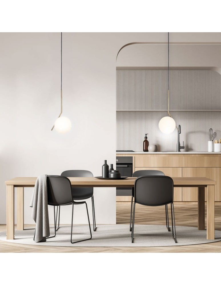 Abruzzo Lampa Wisząca Złota Kula Mleczna  E14 Toscana ABR-KMT-B