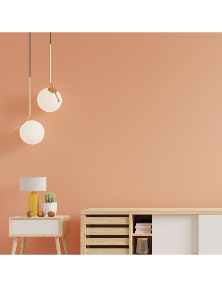 Abruzzo Lampa Wisząca Złota Kula Mleczna  E14 Toscana ABR-KMT-B