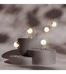 Pendant lamps - Abruzzo Gold Milk Ball Pendant Lamp E14 Toscana ABR-KMT-B - product 14
