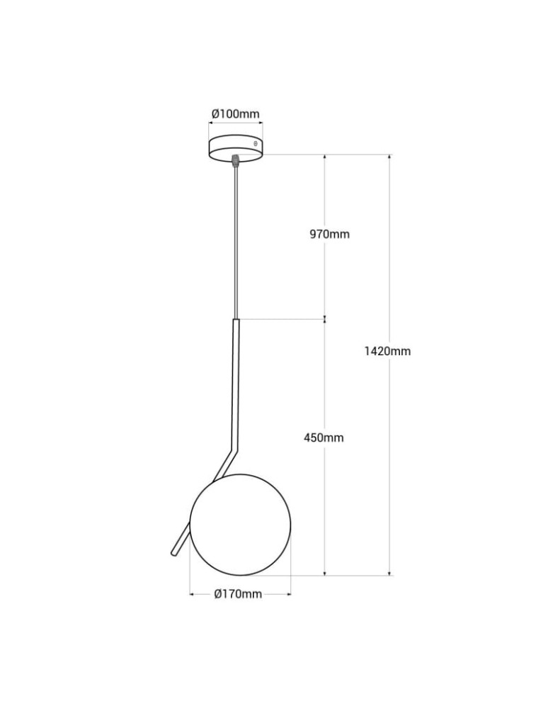 Pendant lamps - Abruzzo Gold Milk Ball Pendant Lamp E14 Toscana ABR-KMT-B - product kolory-swiatla.pl 17
