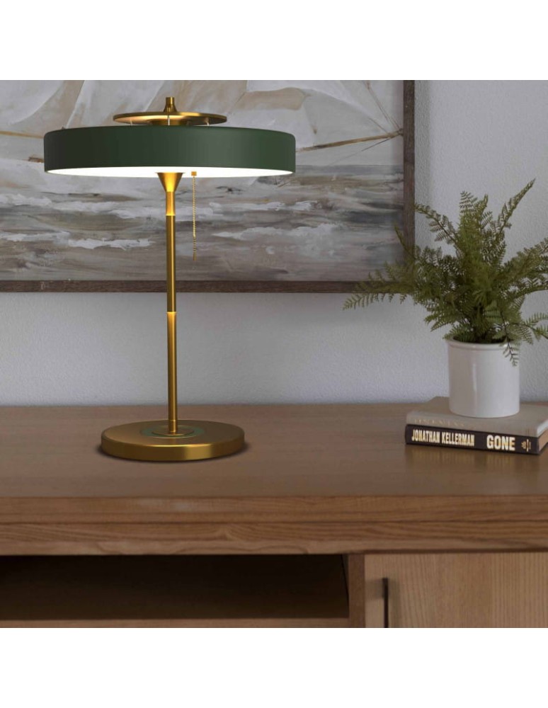 Abruzzo Lampka Biurkowa Bankierka Zielona Banquero 3xE27 ABR-BAQUERO