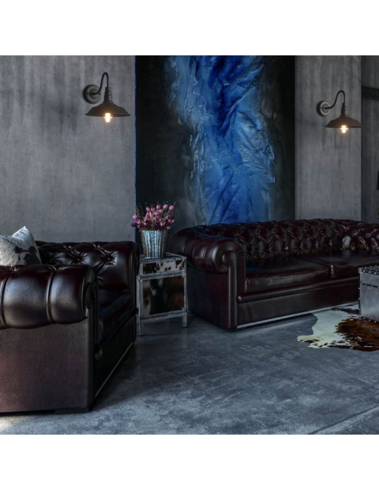 Wall lamps - Abruzzo Retro loft wall lamp Black E27 Gloria ABR-KRI-E27-B - product kolory-swiatla.pl 2