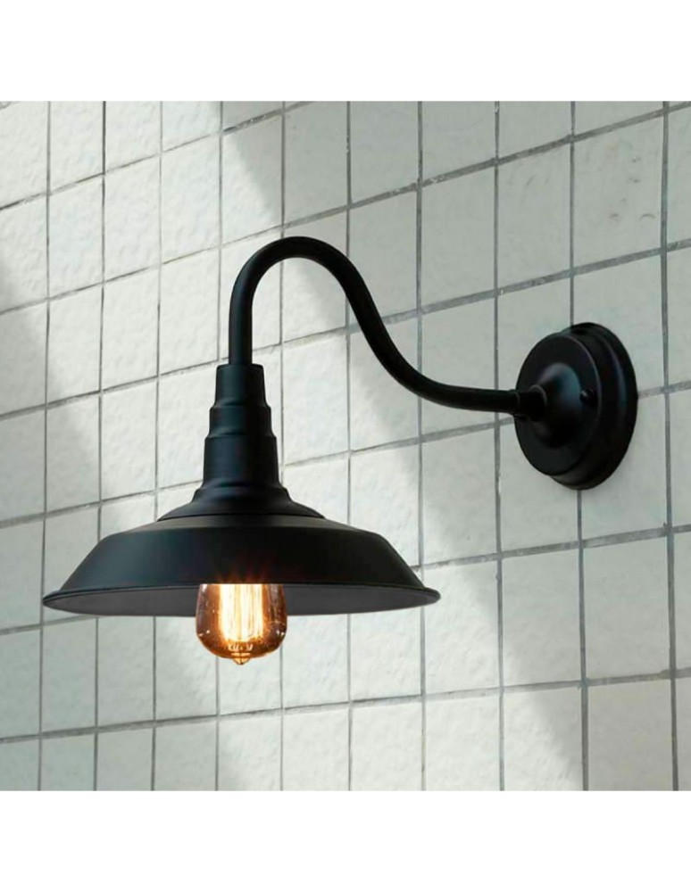 Abruzzo Kinkiet Retro loft Czarny E27 Gloria ABR-KRI-E27-B