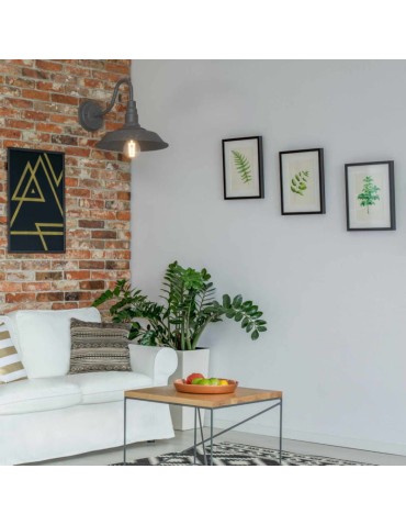 Abruzzo Retro loft steel wall lamp E27 Gloria ABR-KRI-E27-G - product 2