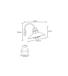 Outdoor wall lamps - Abruzzo Retro loft outdoor wall lamp Black E27 Gloria ABR-KRIZ-E27-B - product 3
