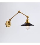 Wall lamps - Abruzzo Retro adjustable wall lamp Black and Gold Gloria ABR-KRNW-GB - product 1