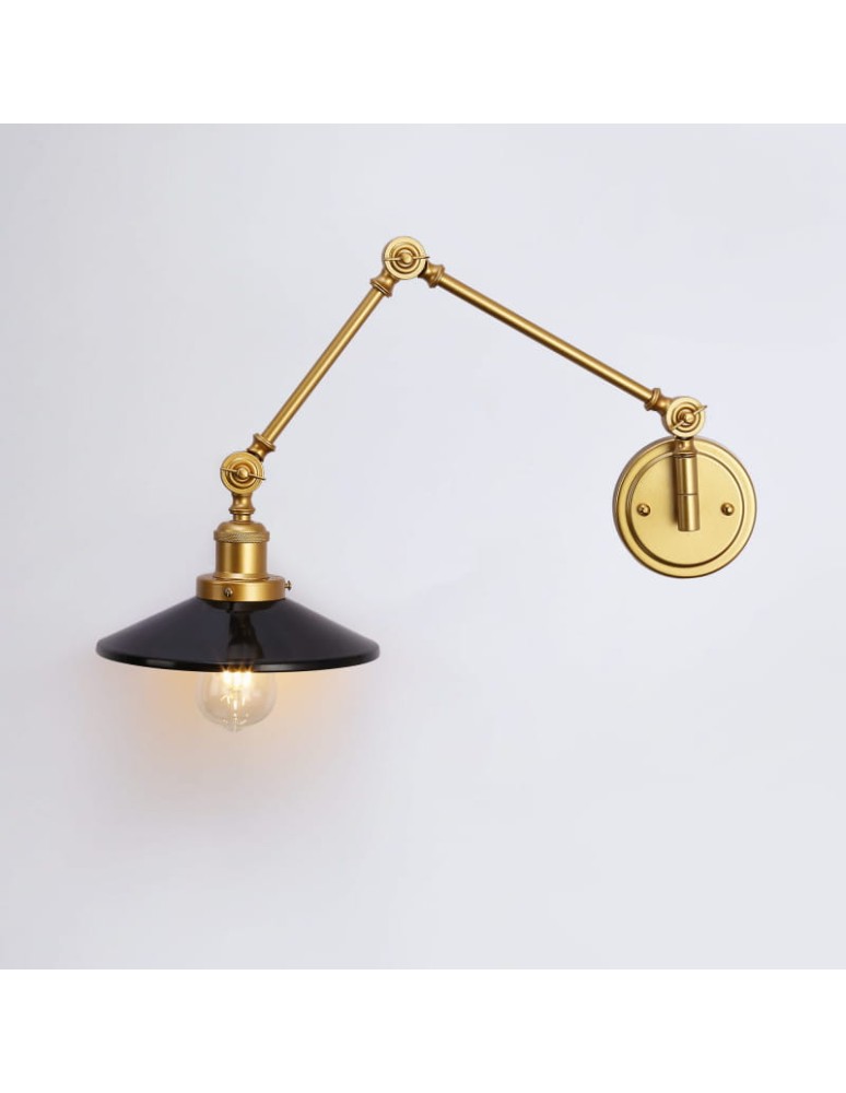Wall lamps - Abruzzo Retro adjustable wall lamp Black and Gold Gloria ABR-KRNW-GB - product kolory-swiatla.pl 3