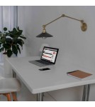 Abruzzo Kinkiet Retro nastawny Czarno Złoty Gloria ABR-KRNW-GB