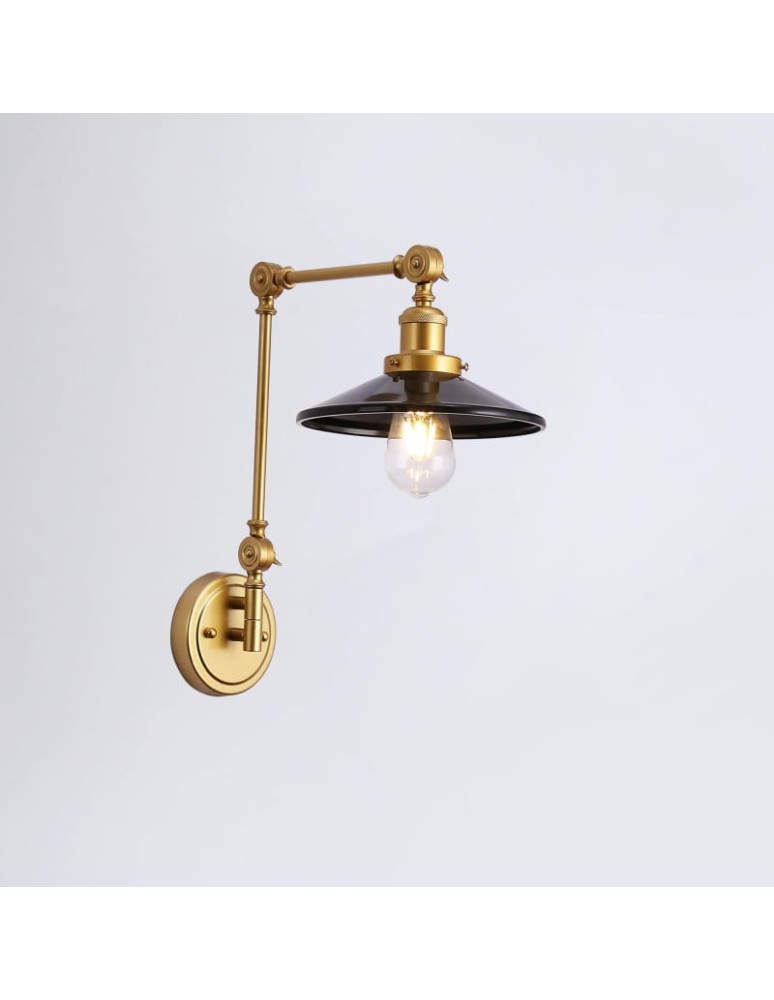 Wall lamps - Abruzzo Retro adjustable wall lamp Black and Gold Gloria ABR-KRNW-GB - product kolory-swiatla.pl 11