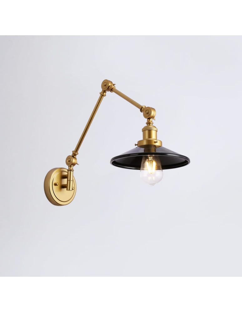 Wall lamps - Abruzzo Retro adjustable wall lamp Black and Gold Gloria ABR-KRNW-GB - product kolory-swiatla.pl 12