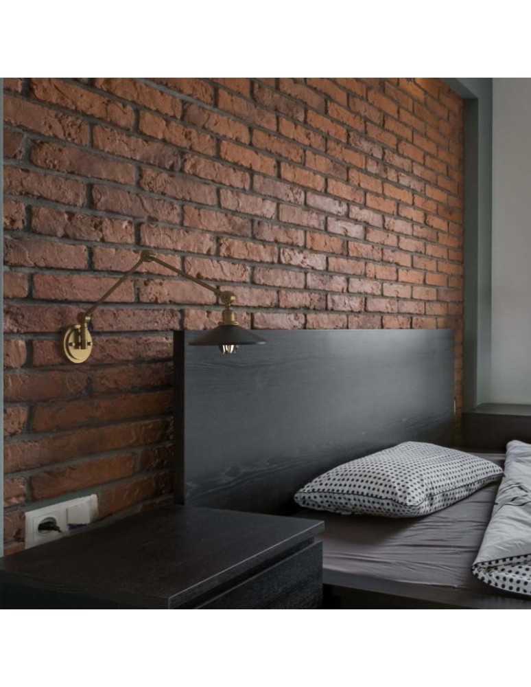 Wall lamps - Abruzzo Retro adjustable wall lamp Black and Gold Gloria ABR-KRNW-GB - product kolory-swiatla.pl 14